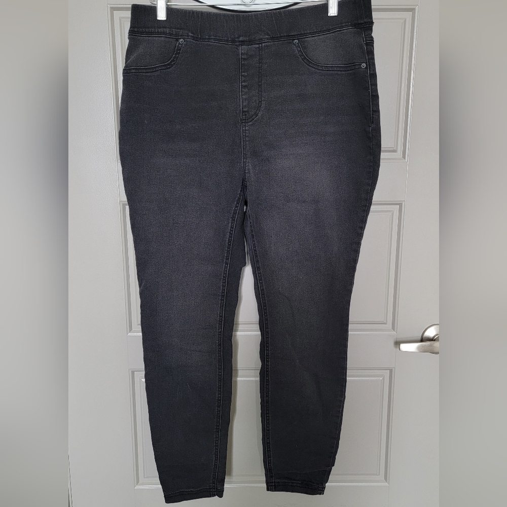 Terra & Sky Curvy, Stretchy Black Women's Jeans 0X